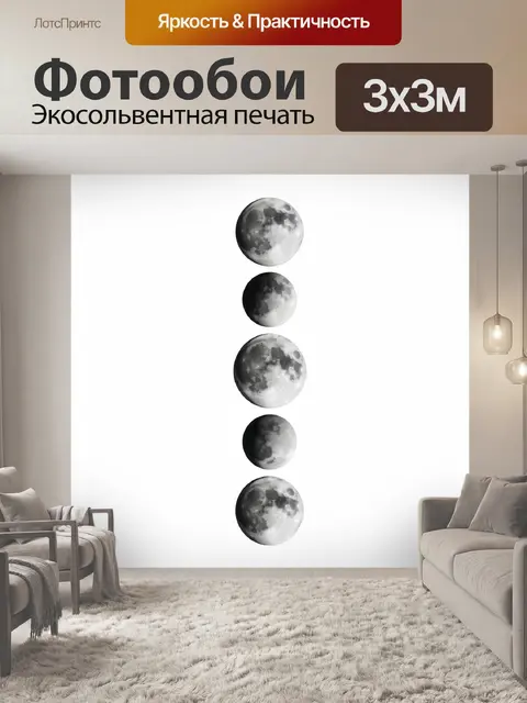 Фотообои Фазы Луны в минимализме