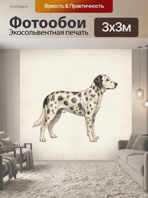 Фотообои Пятнистый далматин в профиль