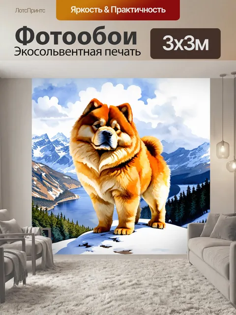 Фотообои величественный чау-чау