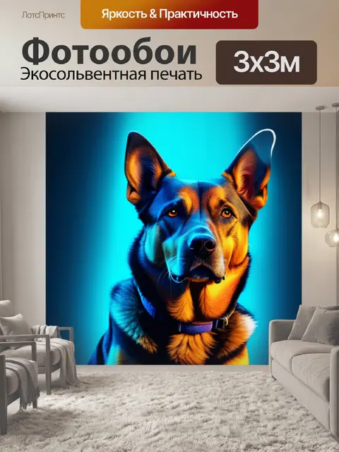Фотообои с собакой минимал
