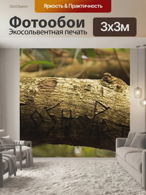 Фотообои любовное послание выгравировано на толст