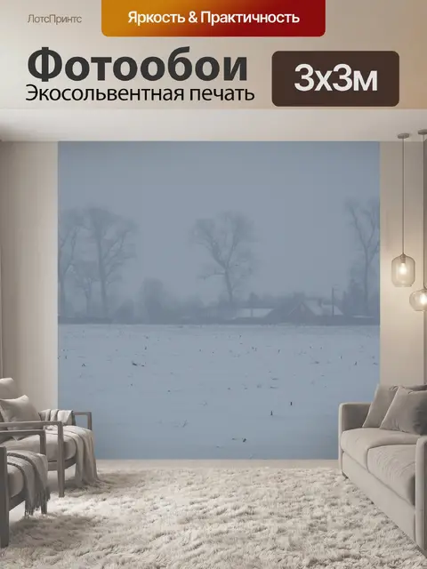 Фотообои Снег туман