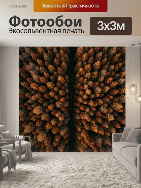 Фотообои Осенний лес с высоты