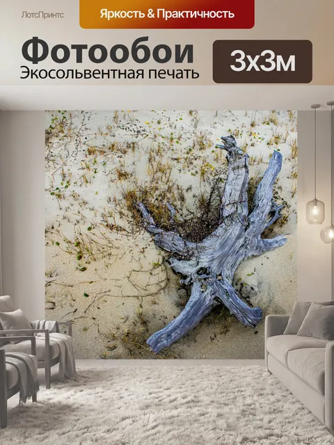 Фотообои коряги в песке