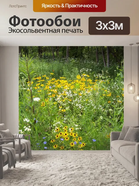 Фотообои Полевые цветы Рядом Вудс