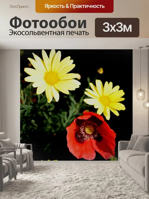 Фотообои яркие цветы
