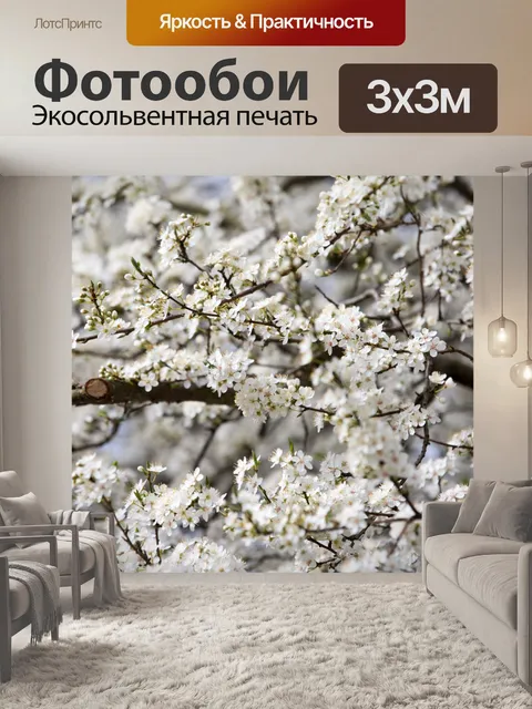 Фотообои Цветы на ветке