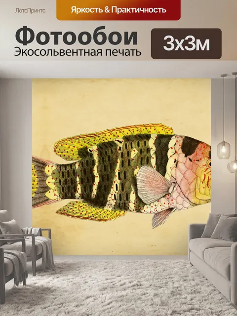 Фотообои Рыба Губан Винтаж Искусство