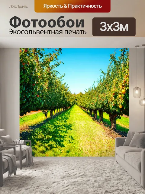 Фотообои градиент фруктового сада