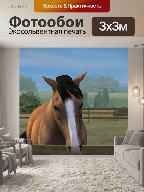 Фотообои конные ограждения