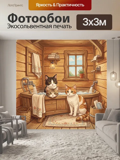 300 × 300 см · Экосольвентная печать
