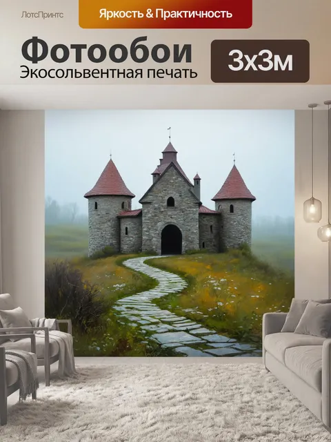 Фотообои старинная каменная крепость на соловках