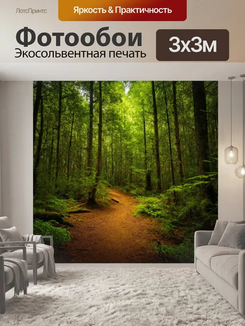 Фотообои дремучий лес, секретные тропинки, атмосфера уединения