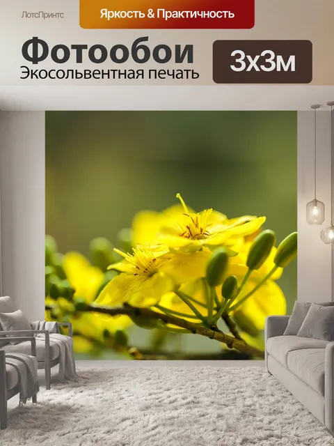 Фотообои Персиковый цветок