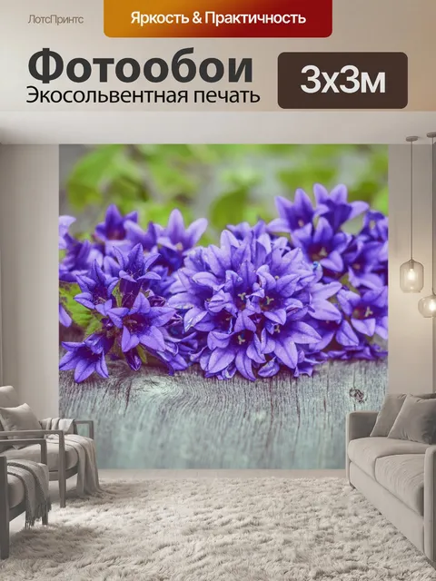 Фотообои Фиолетовые цветы