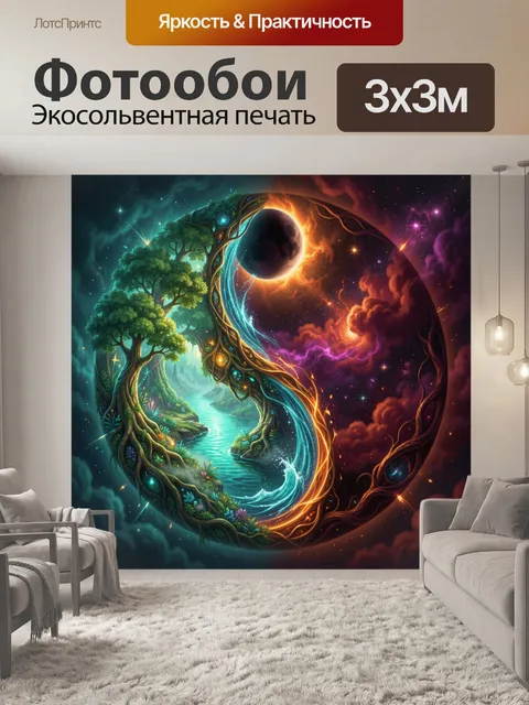 Фотообои Магический мир стихий и космоса