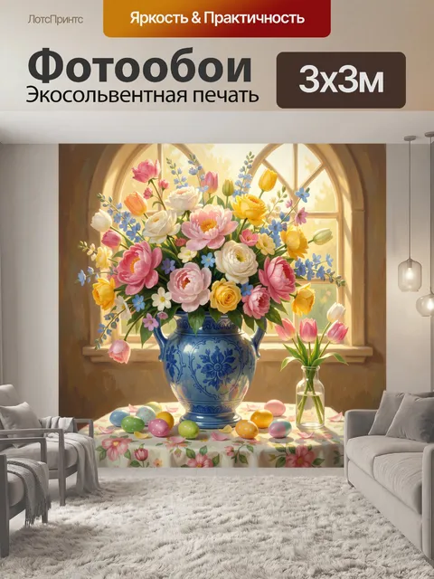 Фотообои Весенний букет у окна
