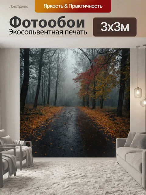 Фотообои осень осенняя слякоть