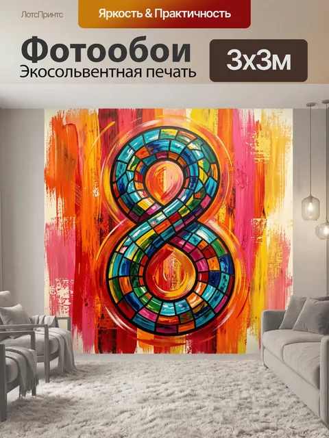 Фотообои Мозаичный знак бесконечности