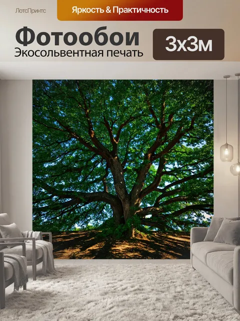 Фотообои абстракция в стиле фотореализм, изображающие крепкие деревья с загадочными тенями и интригующими текстурами