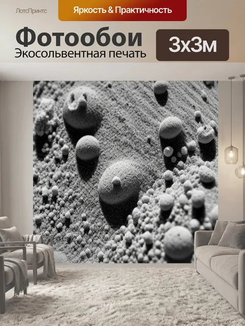 Фотообои с песком чернобелый