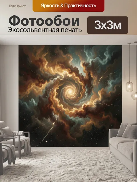 Фотообои Космическая спиральная галактика