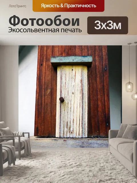 Фотообои Маленькая деревянная дверь