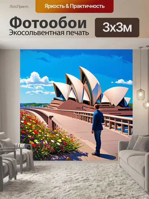 Фотообои пейзаж оперного дома с точки зрения путешественника