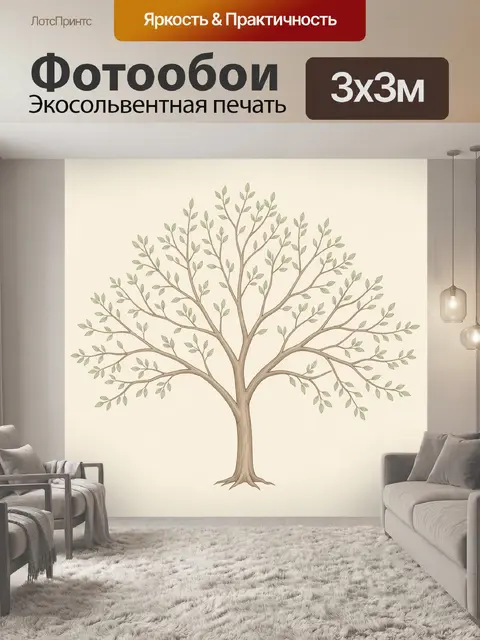 Фотообои Дерево с нежной листвой
