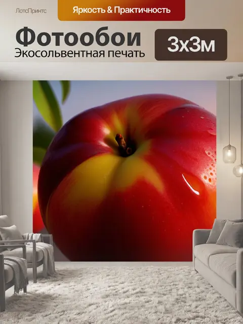 Фотообои нектарин на фоне заката