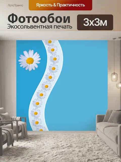 Фотообои Дейзи цветы границы карты
