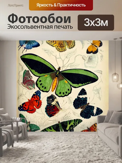 Фотообои Бабочки винтаж искусство старый