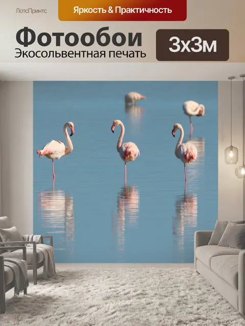 Фотообои Фламинго