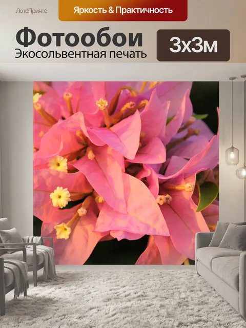 Фотообои розовыми цветами