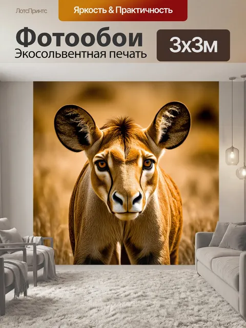 Фотообои животные в стиле сепия