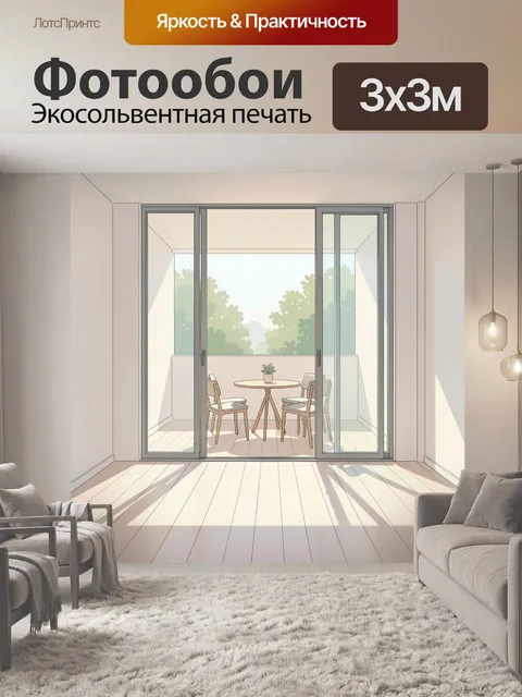 Фотообои Светлая лоджия с мебелью