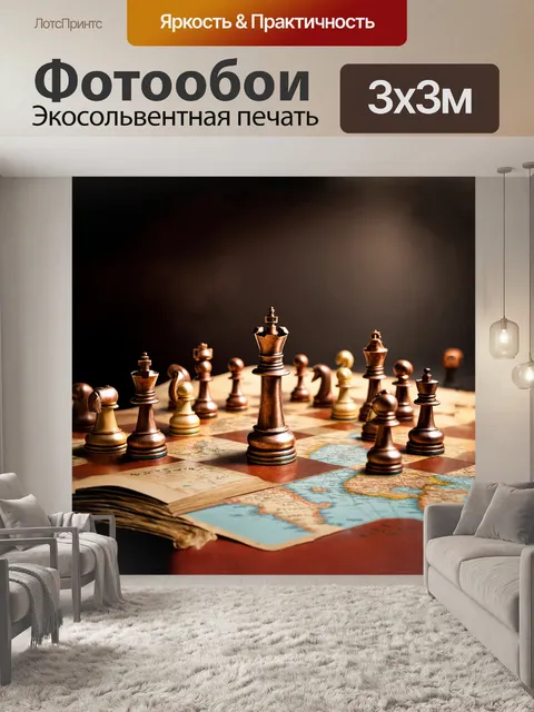 Фотообои "ретро-стильный шахматный король из меди