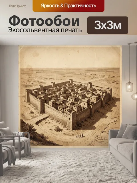 Фотообои Средневековая крепость в пустыне