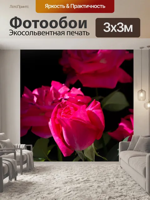 Фотообои Цветы, розы, бутоны, сад