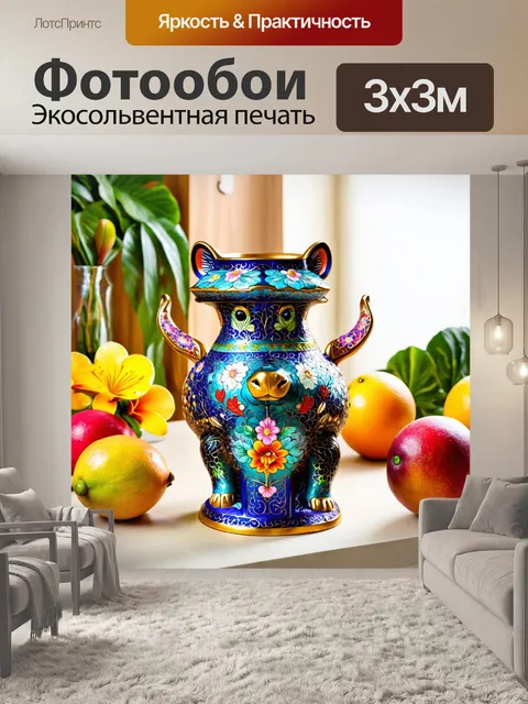 Фотообои ваза в форме животного