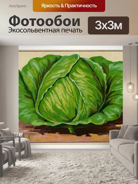 Фотообои Винтажные овощи пакет с семенами