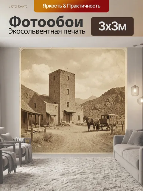 Фотообои Старинный городок в горах
