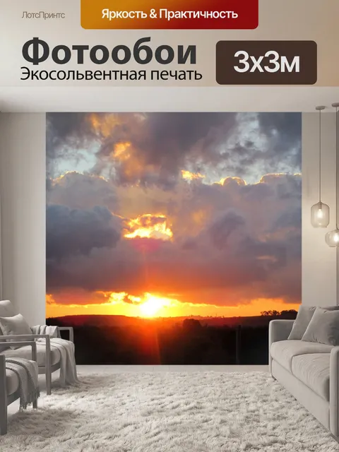 Фотообои поздней осенью заката