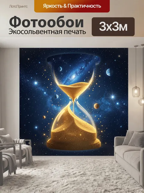 Фотообои Песочные часы в космосе
