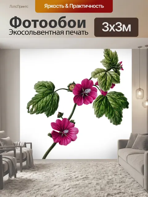 Фотообои Цветочный цветок старинное искусство