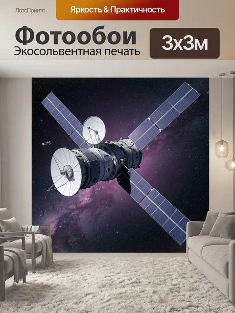 Фотообои Космический спутник на орбите