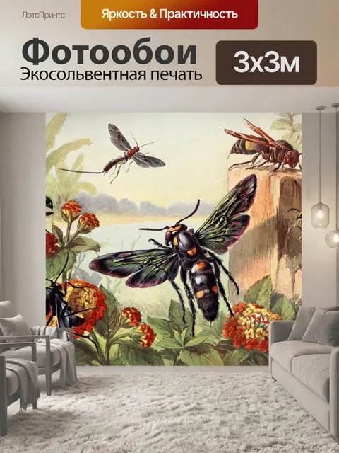 Фотообои Бабочка мотылек арт винтаж