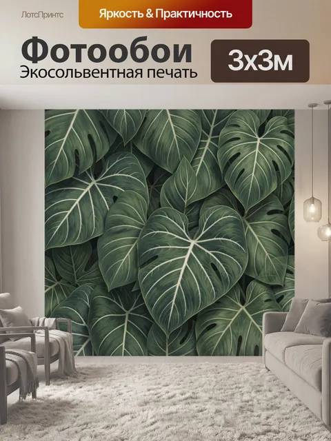 Фотообои Тропические листья монстеры