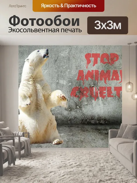 Фотообои Полярный медведь Animal Cruelty