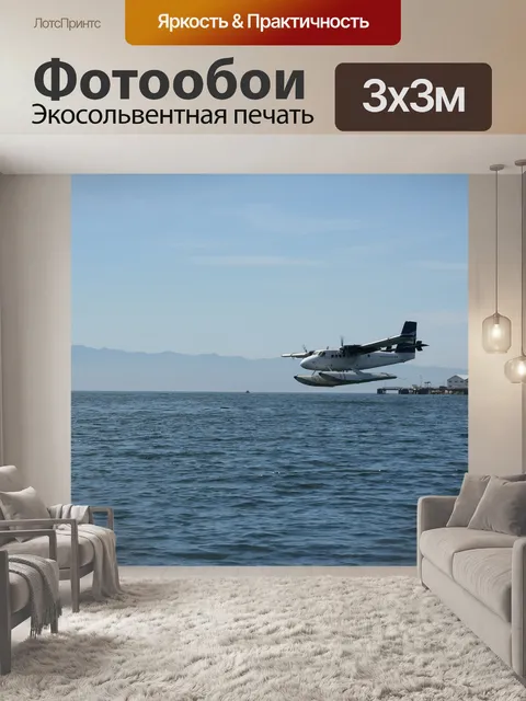 Фотообои Море самолет